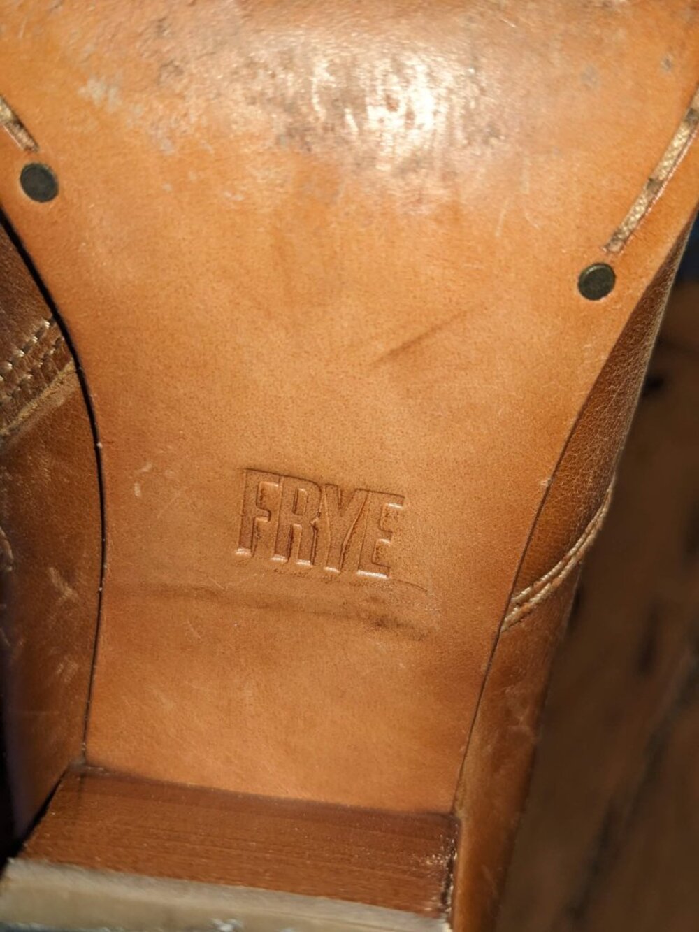 Frye Cognac Brown Leather Ankle Booties - Picture 8 of 9